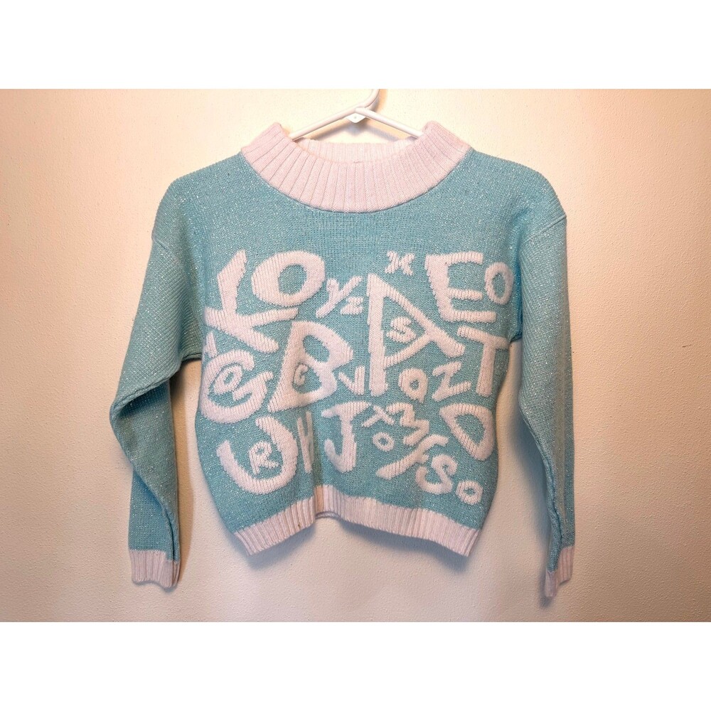 1980s pastel sparkles sweater